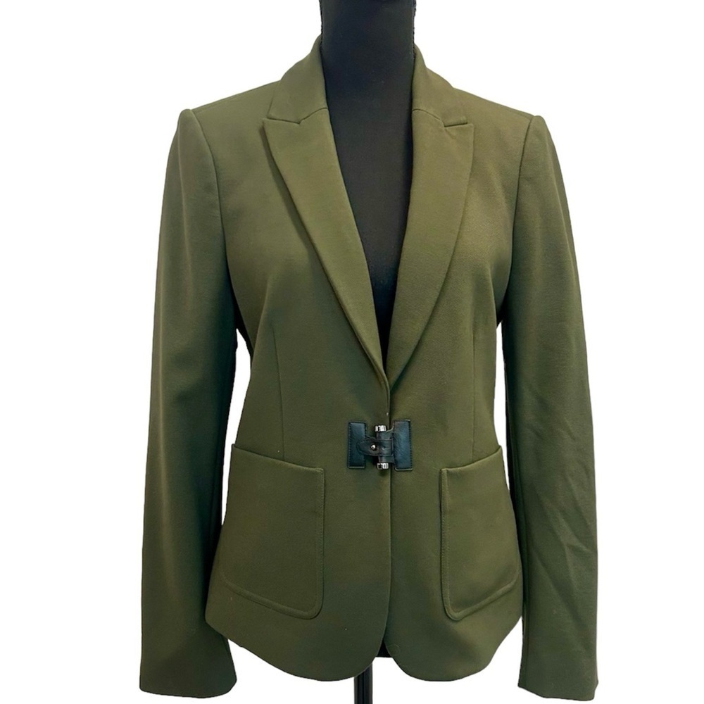 RW&CO green buckle front single breasted blazer Sz M NWOT